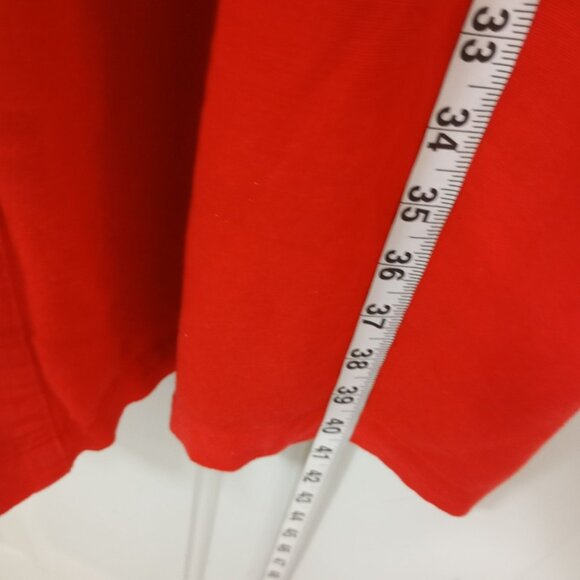 American Eagle Red Sleeveless Button-Front Midi Dress Size M Cotton, Linen Blend - Picture 11 of 13